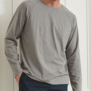 Supima (R) Cotton Crew-Neck T-Shirt in Gray Size Medium